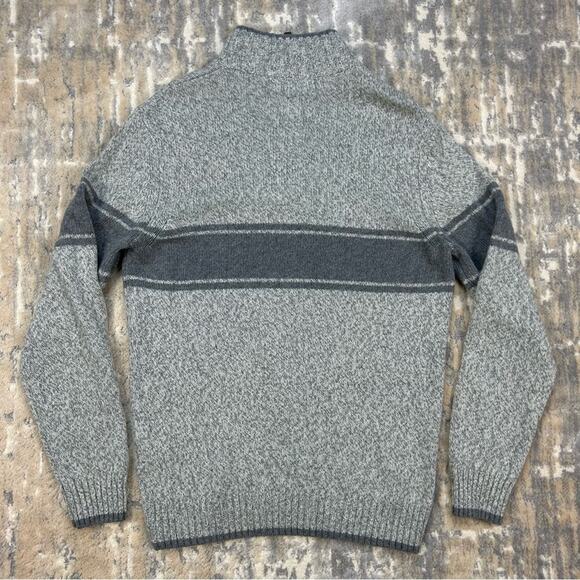 Daniele Blasi Wool Bland Gray Mock Neck 1/4 Zip Sweater Made in Italy Medium - Picture 2 of 6